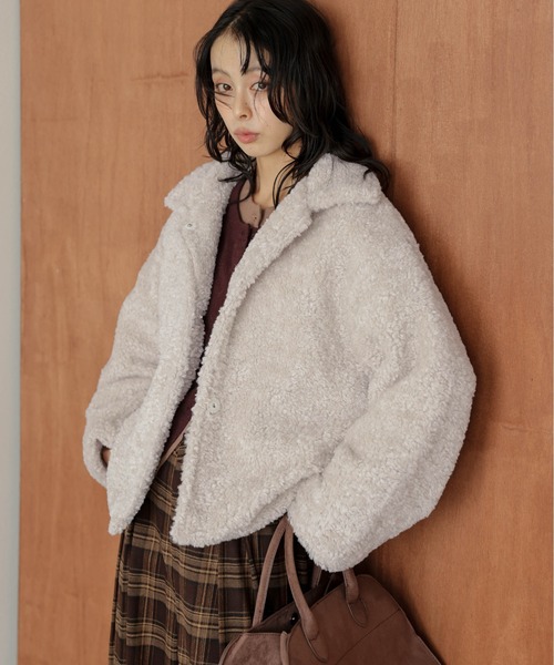 La-gemme（ラジェム） ブルゾン アウター ボアジャケット レディース