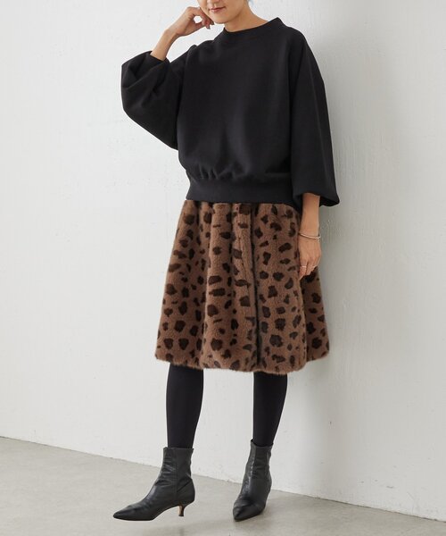 BEARDSLEY（ビアズリー） スカート 「15 quinze」レオパードファー