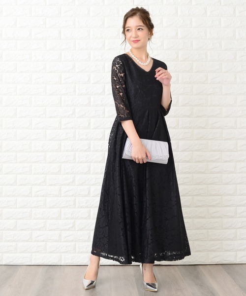 Lace Ladies（レースレディース） ドレス 七分袖総レースフォーマル