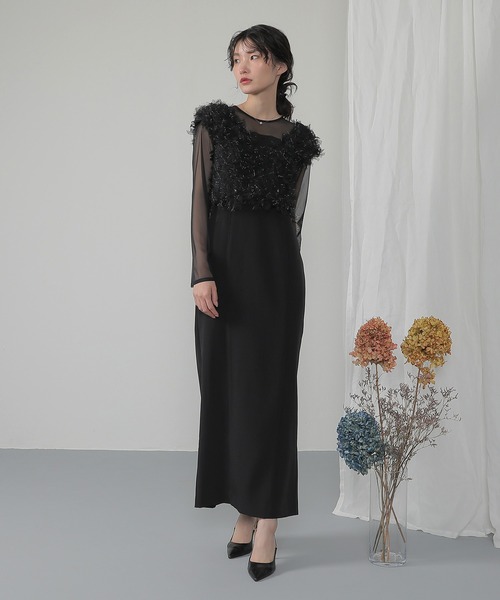 Kana ドレス カットチュールベスト シアーワンピース 2点セット