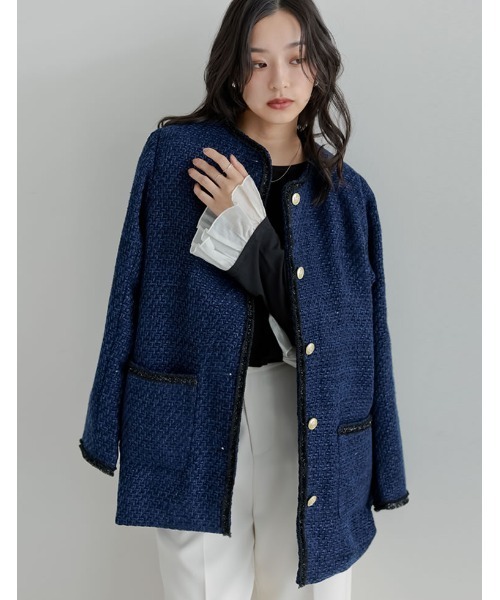 Re:EDIT（リエディ） ジャケット ノーカラージャケット 「オケージョン