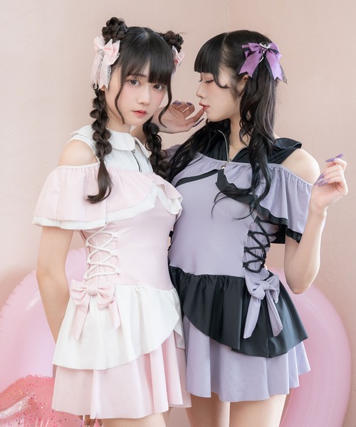 DearMyLove 水着 魔法少女サイドレースアップ水着 レディース