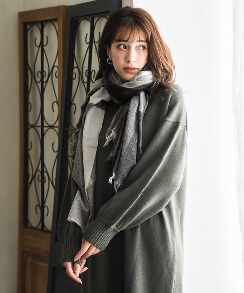 macocca（マコッカ） ストール マフラー 生カシミヤチェックストール
