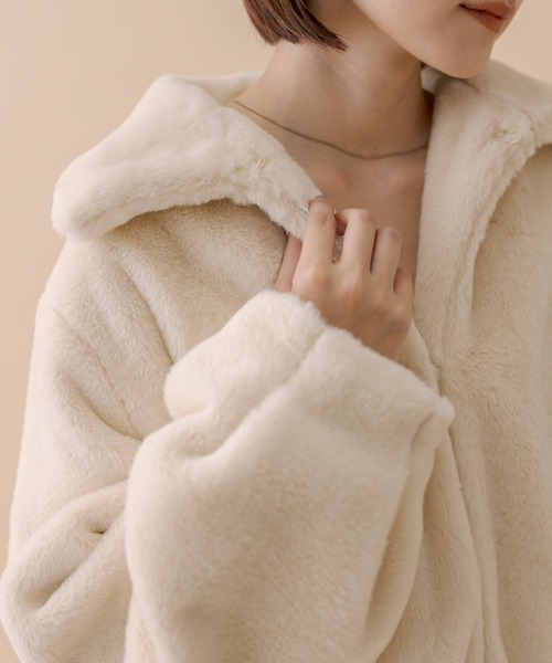 M-LINE コート アウター 「mline」ファーアウター レディース