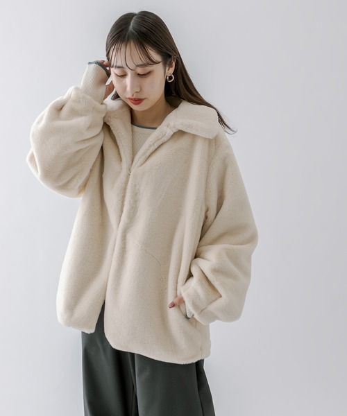 M-LINE コート アウター 「mline」ファーアウター レディース