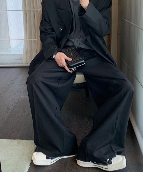 link lot スラックス ウエストフック調整ワイドスラックス 変形