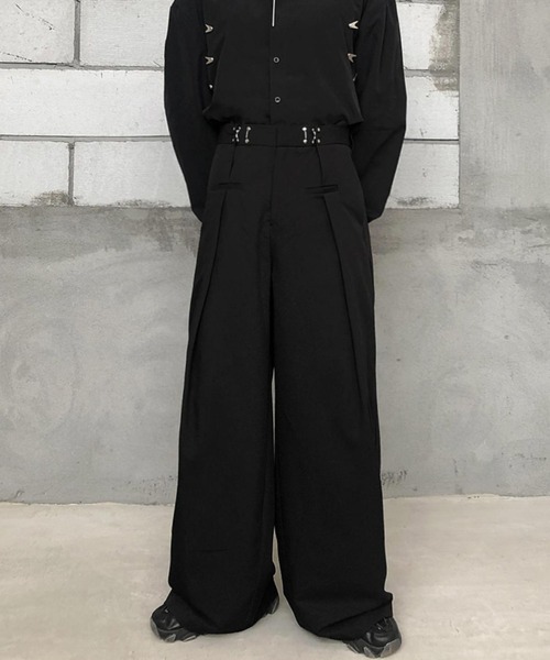 link lot スラックス ウエストフック調整ワイドスラックス 変形