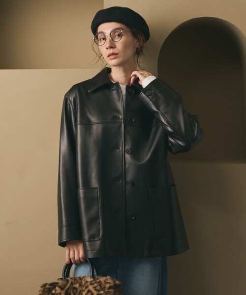 BEAUTY＆YOUTH UNITED ARROWS カバーオール レザーライク カバーオール