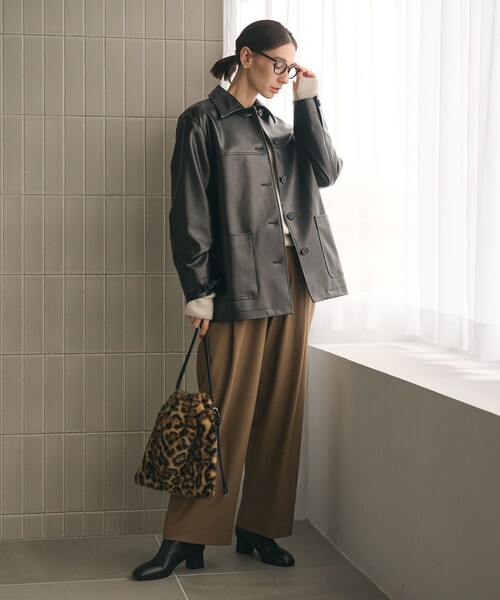 BEAUTY＆YOUTH UNITED ARROWS カバーオール レザーライク カバーオール