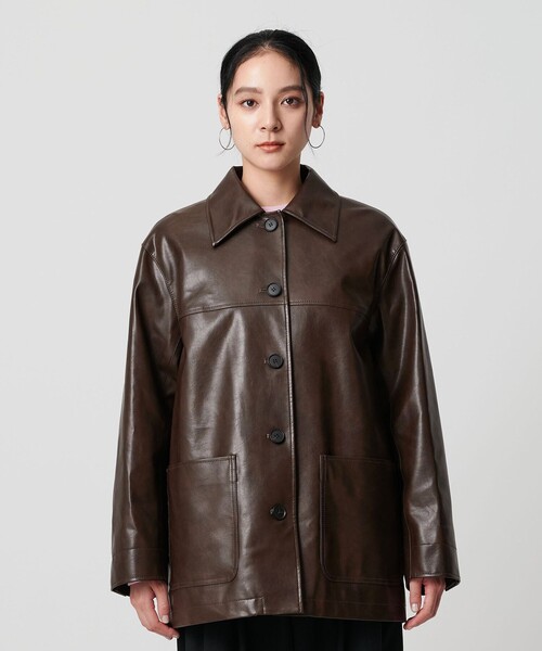 BEAUTY＆YOUTH UNITED ARROWS カバーオール レザーライク カバーオール