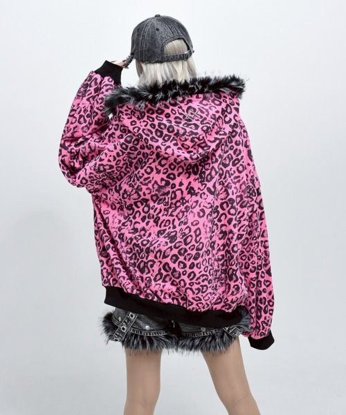 REFLEM（レフレム） パーカー 「REFLEM/レフレム」ファー付き総柄ZIP