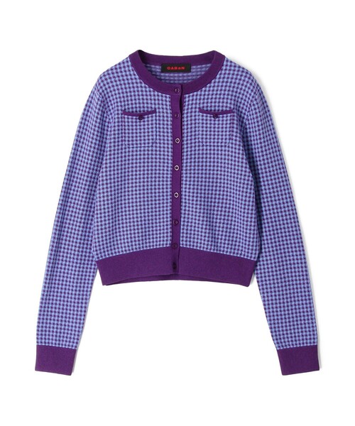 CABaN（キャバン） カーディガン コットンカシミヤ ギンガムチェック
