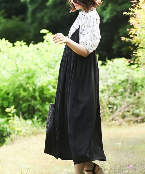 r・p・s（アールピーエス） ワンピース レーヨン麻キャミワンピース