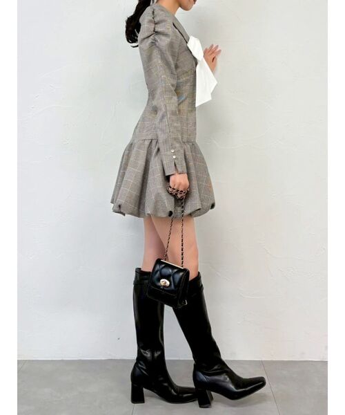 dazzlin（ダズリン） ワンピース バルーンチェックミニワンピース