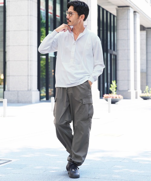 JIGGYS SHOP（ジギーズショップ） シャツ カットコンビスタンドカラー