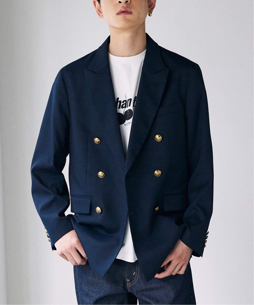 ジャーナルスタンダード ダブルクレスト紺ブレザー 金ボタン 38