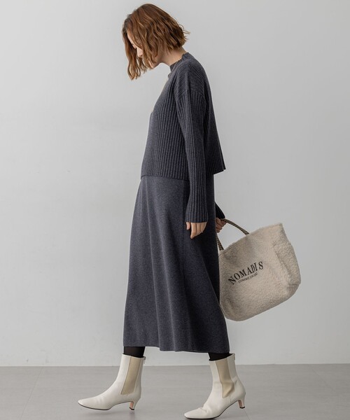 23区（ニジュウサンク） ワンピース レイヤードニットツイン