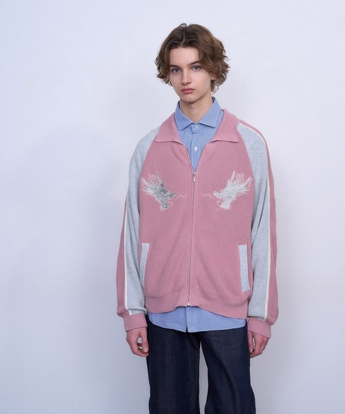 TASTE by Knit スカジャン 「TASTE by Knit」Knit embroidery sukajan