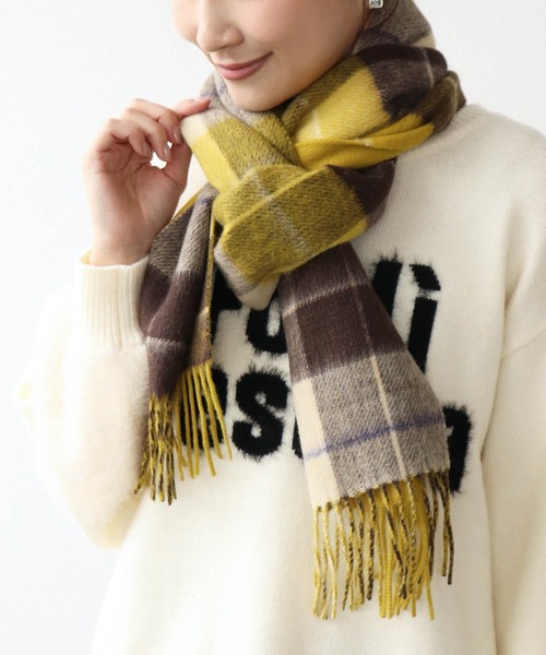 Jines（ジネス） ストール マフラー カシミヤ混 リバーチェック