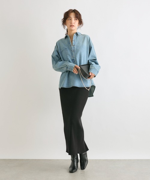 RIVE DROITE（リヴドロワ） ブラウス シャツ MONN.:.(モン)/デニムプル