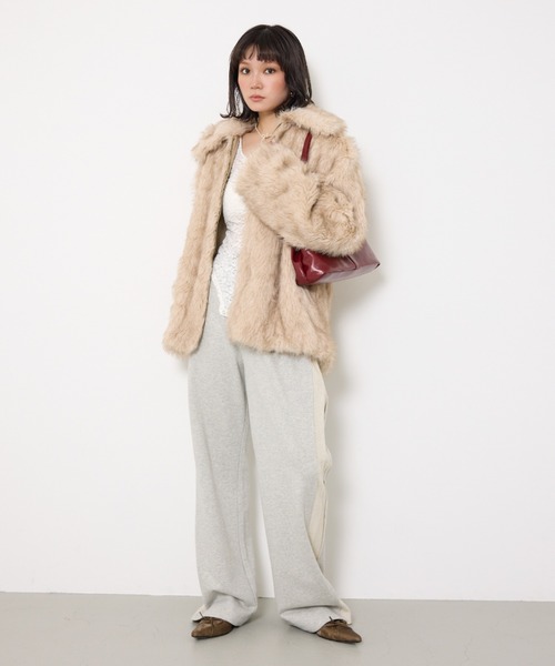 SLY（スライ） ブルゾン アウター BIG COLLAR FUR COAT ビッグカラー
