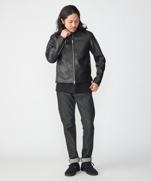 SHIPS（シップス） 革ジャン ライダース SHIPS: ラムレザー シングル