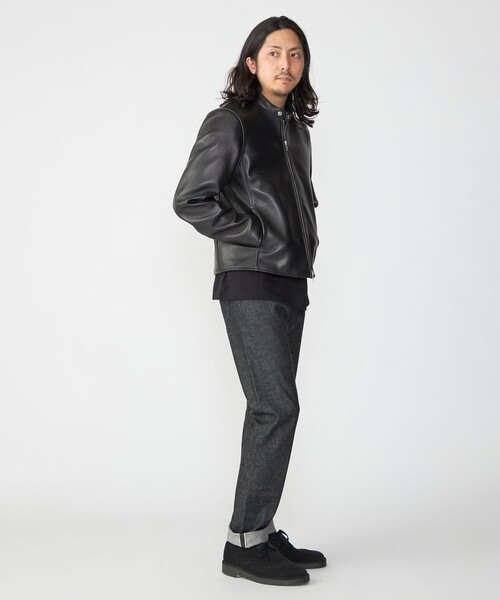 SHIPS（シップス） 革ジャン ライダース SHIPS: ラムレザー シングル