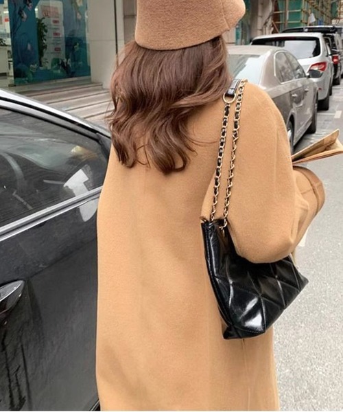 コート チェスターコート ダブルブレストロングコート レディース