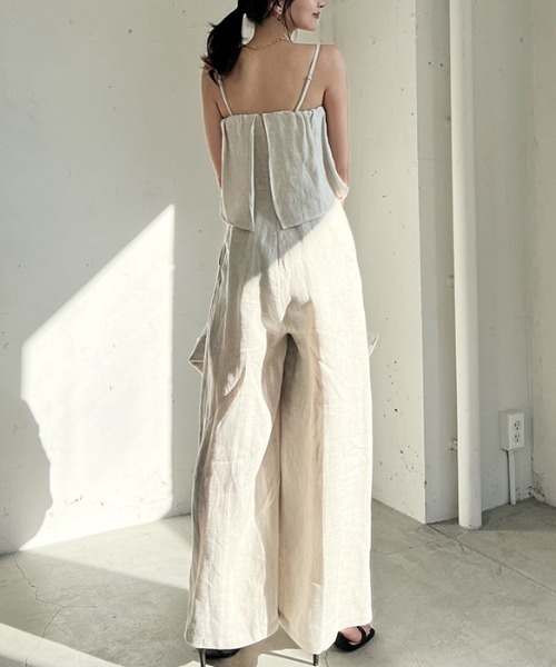 anuans（アニュアンス） オールインワン ヘリンボーンリネンベアワイド