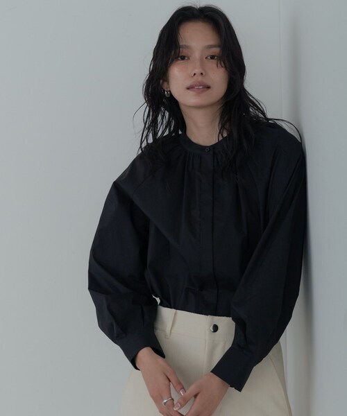 INDIVI GALLEST ブラウス シャツ タイプライター2Wayボウタイブラウス