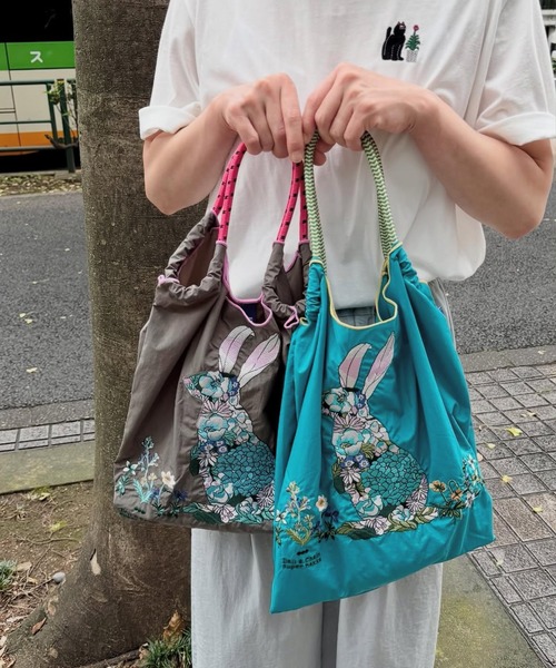 花野うさぎ ☆とても素敵な【花刺繍の3way バッグ】 花野うさぎ