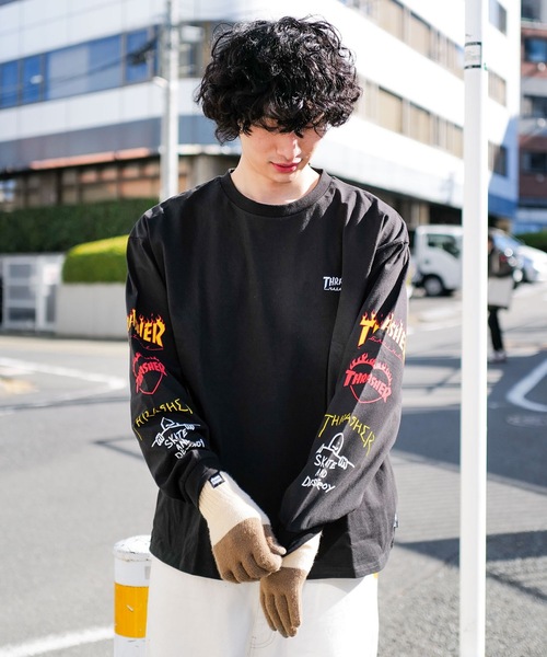 THRASHER（スラッシャー） tシャツ Logo Sleeve L/S T-SHIRTS/THRASHER