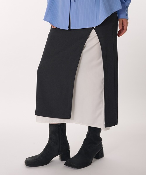 MUHET（ミュエータ） スカート layered wrap skirt / レイヤードラップ