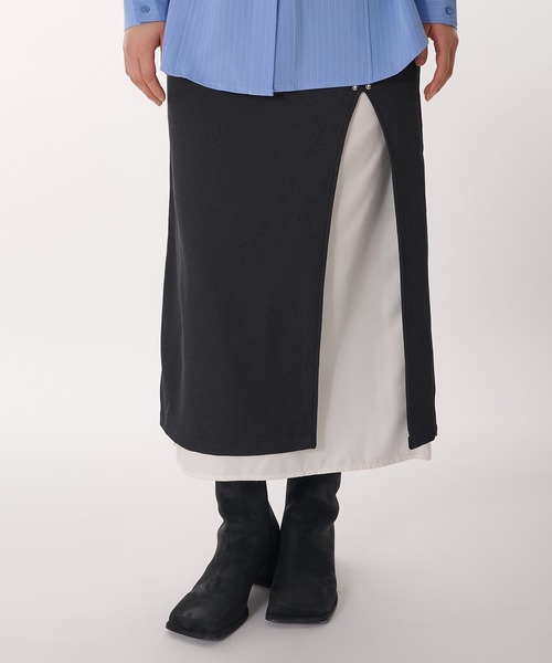 MUHET（ミュエータ） スカート layered wrap skirt / レイヤードラップ