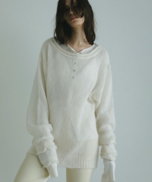 新品タグ付き【TODAYFUL】キッドモヘヤニット エクリュ 白 TODAYFUL