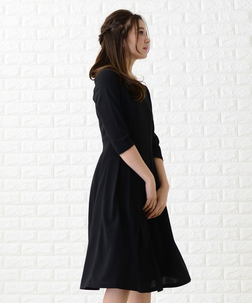 Lace Ladies（レースレディース） ドレス 七分袖フレアスカラップ