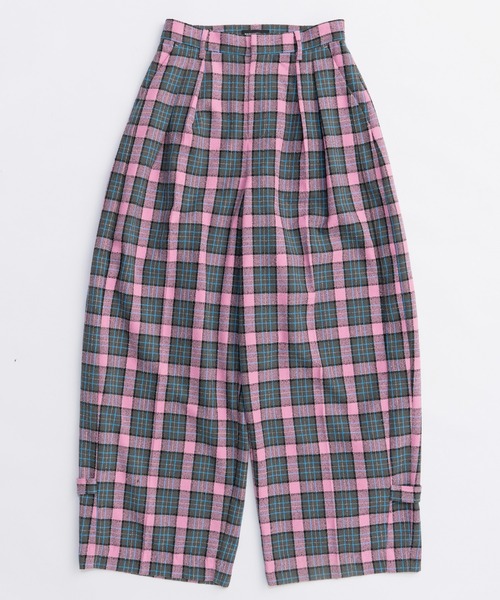 MAISON SPECIAL（メゾンスペシャル） パンツ Loop Yarn Plaid Two-tuck
