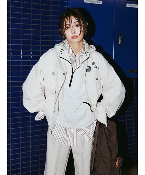 Mila Owen（ミラオーウェン） パーカー 撥水リサイクルナイロン