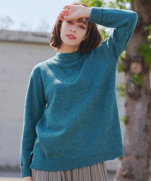 Tiaclasse ニット セーター 「洗える」重ね着風ニットトップス