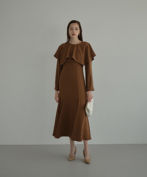 ANDRESD ドレス ワントーンケープドレス / one tone cape dress