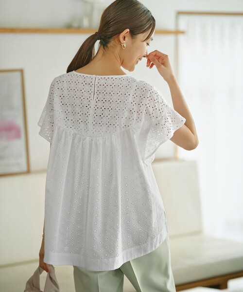 組曲（KUMIKYOKU） ブラウス シャツ エンブロイダリーレース