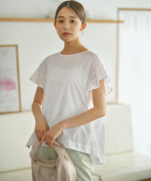 組曲（KUMIKYOKU） ブラウス シャツ エンブロイダリーレース