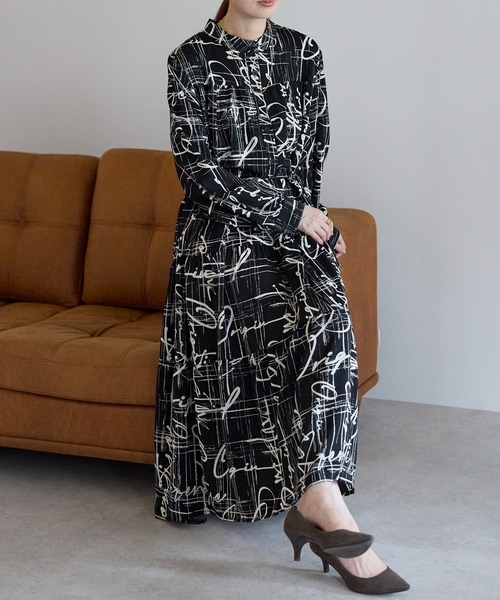 Lien Select ワンピース 総柄ロングシャツワンピース : ZOZOTOWN Yahoo