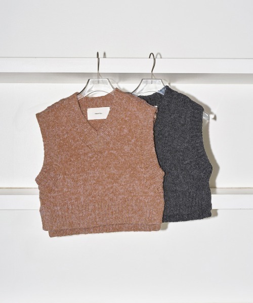 TODAYFUL ベスト ジレ Melange Knit Vest レディース : ZOZOTOWN Yahoo