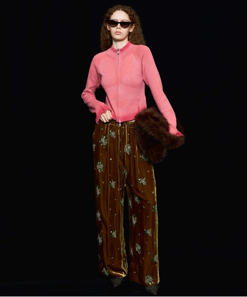 MAISON SPECIAL（メゾンスペシャル） パンツ Beads Flower Embroidery