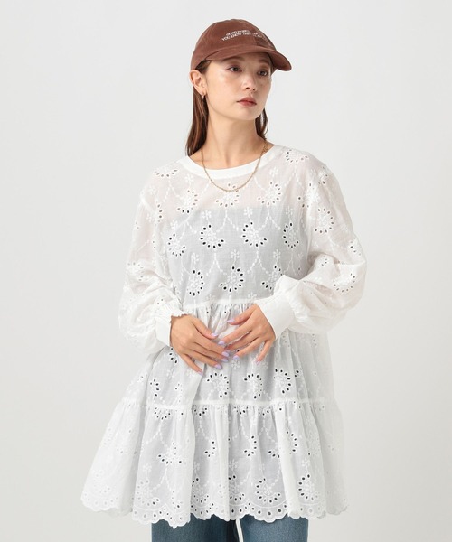 BAYFLOW（ベイフロー） チュニック 「前後2WAY仕様」スカラップレース