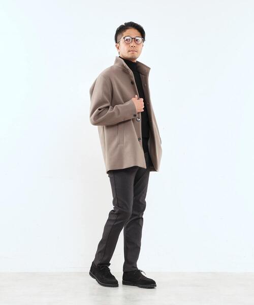 MEN'S MELROSE ステンカラーコート コート ジャージーメルトン
