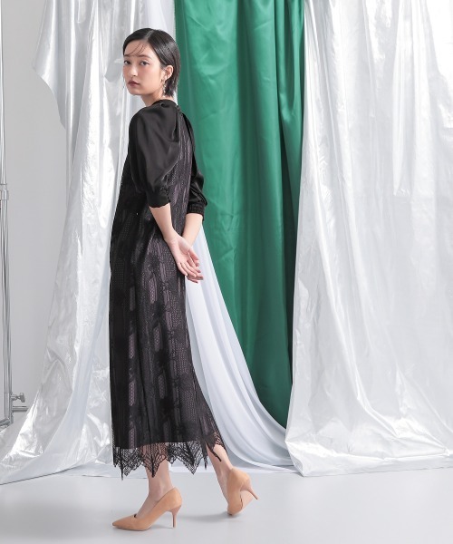 Callarus ドレス 「Callarus」ボリュームスリーブデザインレース