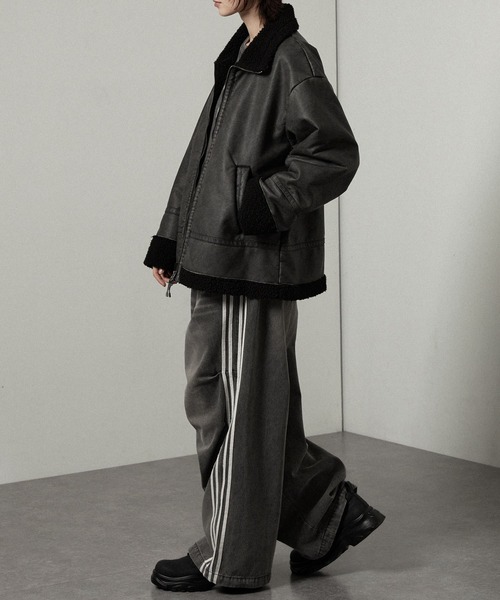 ムートンジャケット ムートンコート 「Alfred Alex」ヴィンテージ加工