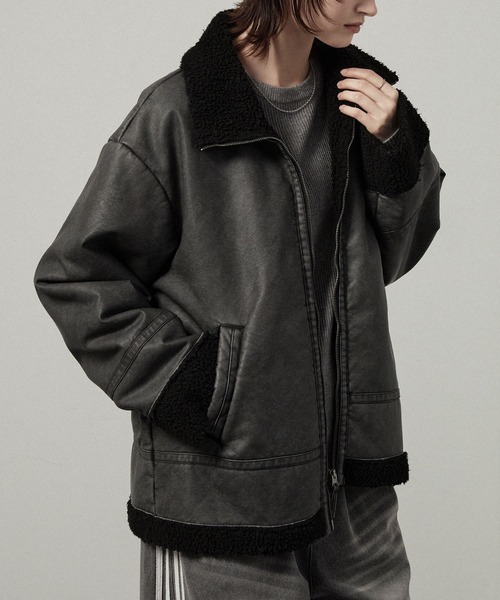 ムートンジャケット ムートンコート 「Alfred Alex」ヴィンテージ加工